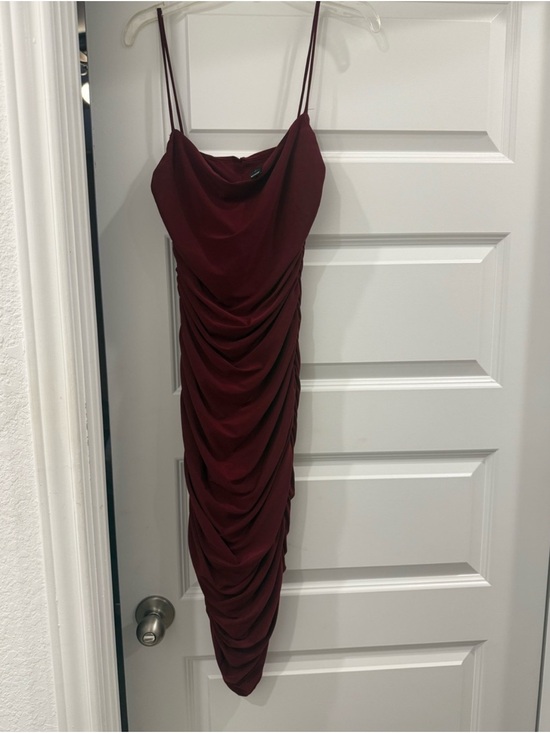 Windsor Dresses & Skirts - Windsor Burgundy Ruched Slip Dress